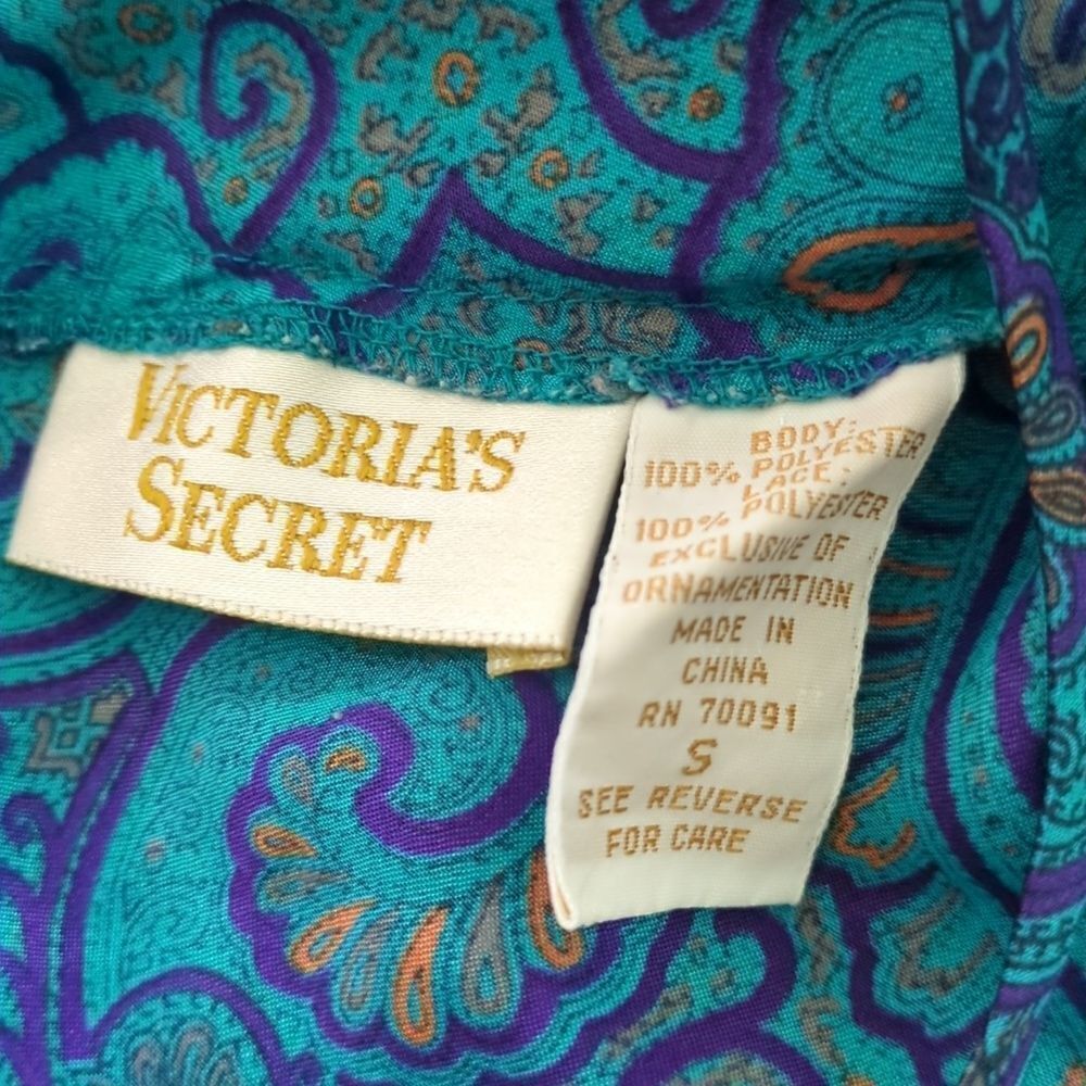 Victoria’s Secret Vintage 90's Y2K Paisley Pleated Slip Dress Size S - Picture 8 of 8